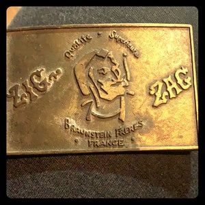 COPY - Zig zag rolling paper vintage belt buckle